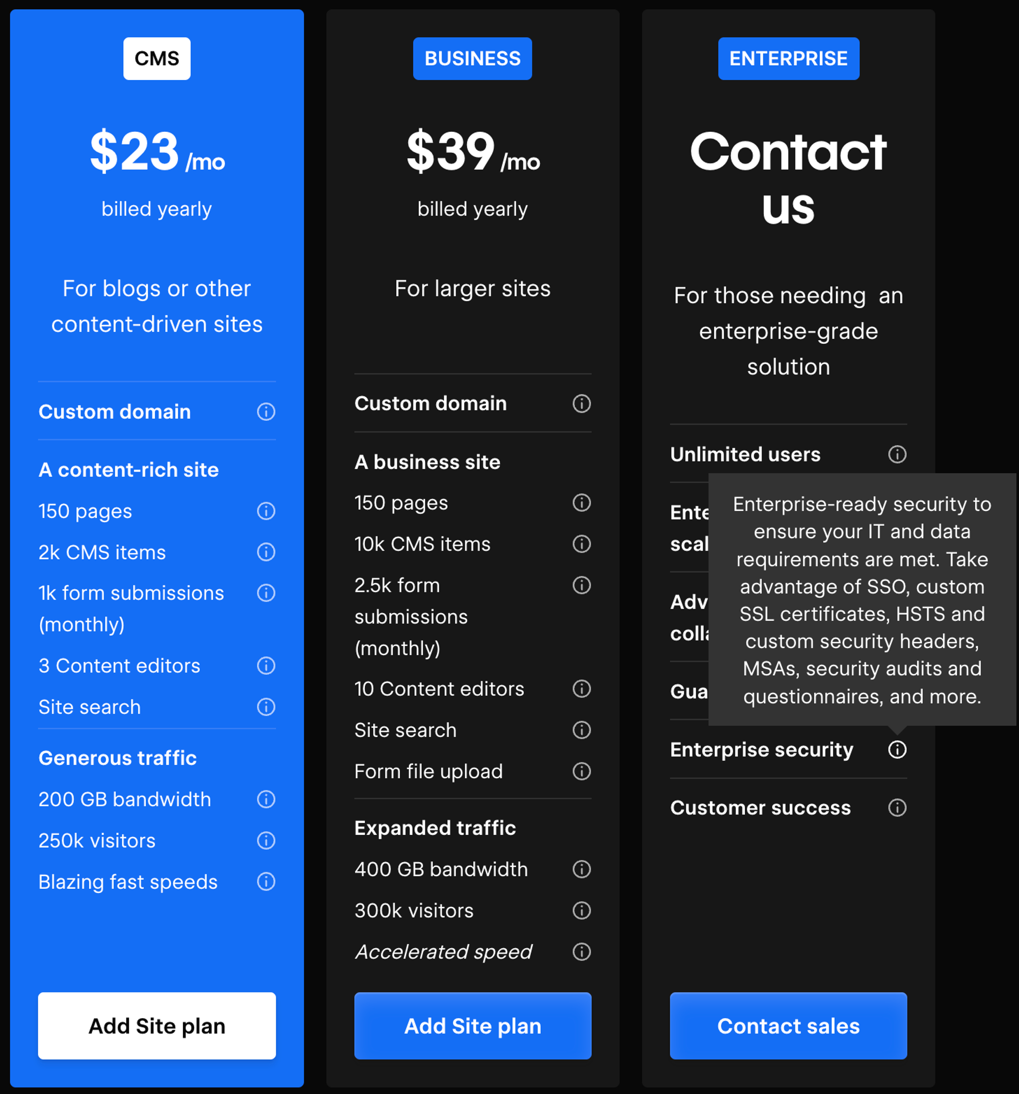 "pricing page"